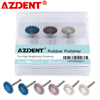 6 sztuk/pudło AZDENT Dental Composite polerowanie diamentowy System RA Disc higiena jamy ustnej zęby polerka zestawy spiralne Flex Brush Burs 1